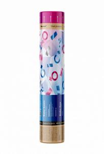 CM015 Пневмохлопушка 30 см конфетти-прямоугольники, 1/100 Беби-Бум фольга 